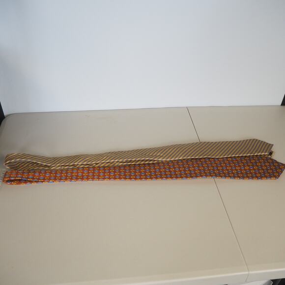 Jos. A. Bank‎ Signature Collection 100% Pure Silk Neckties Gold/Orange/Blue Ties - Picture 2 of 15